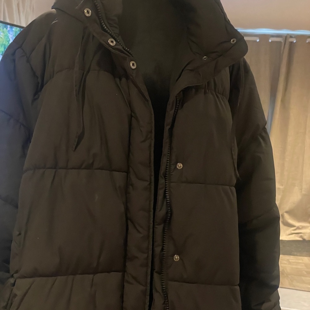 H&M long black oversized puffer 4XL
